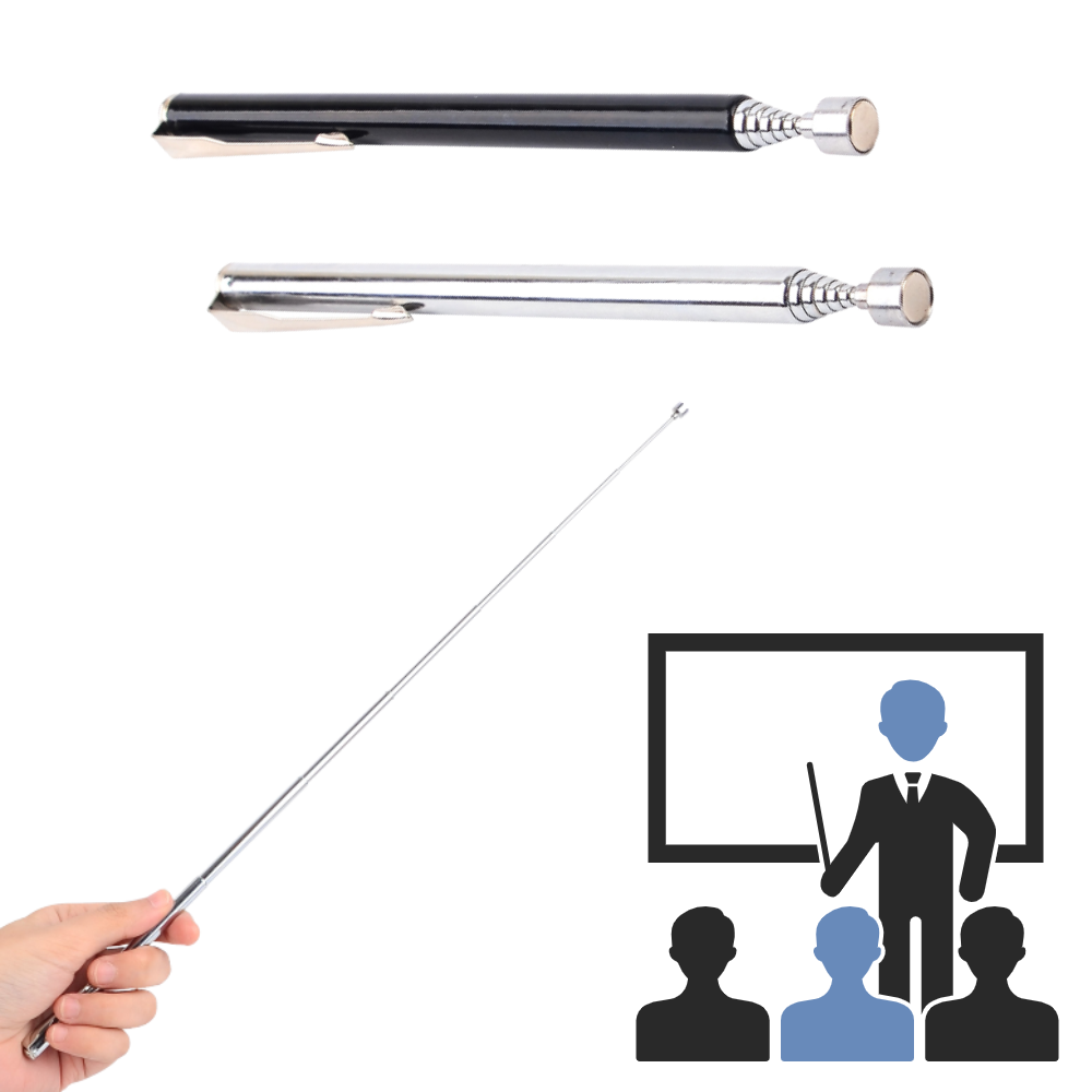 쭉쭉 늘어나는 다용도 접이식 지시봉 1P 자석 헤드 안테나 지휘봉, siver, 1세트 4,750원