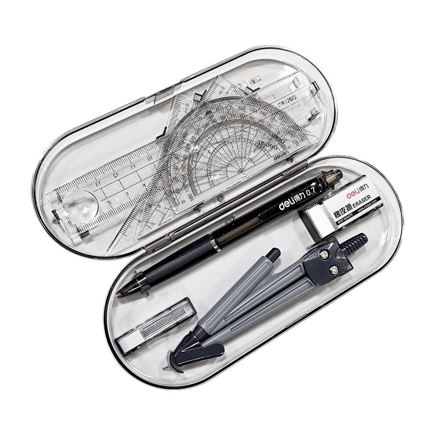 델리 학교준비물 학용품 삼각자 컴퍼스 각도기 8종세트 8,800원