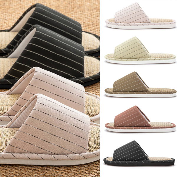 홈앨리스 린넨클래식 실내화 시원한 여름실내화 린넨 마 쿨 감촉 밤부 스트라이프 쿠션 층간소음방지 거실화 빅사이즈 실내화 230~290 9,970원