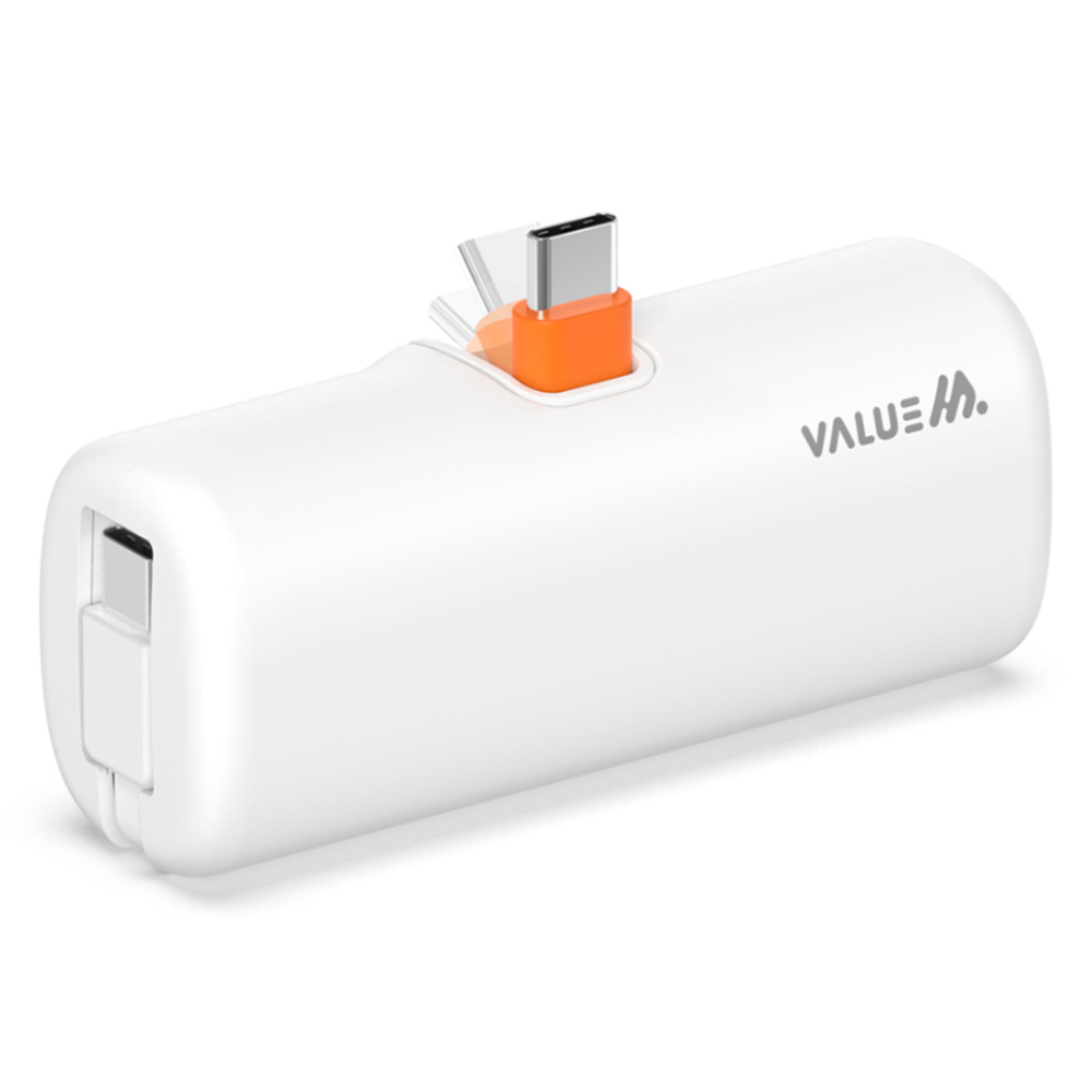 밸류엠 D4 2IN1 접이식 PD 20W C타입 고속충전 도킹 보조배터리 5000mAh + C타입 케이블 9,730원