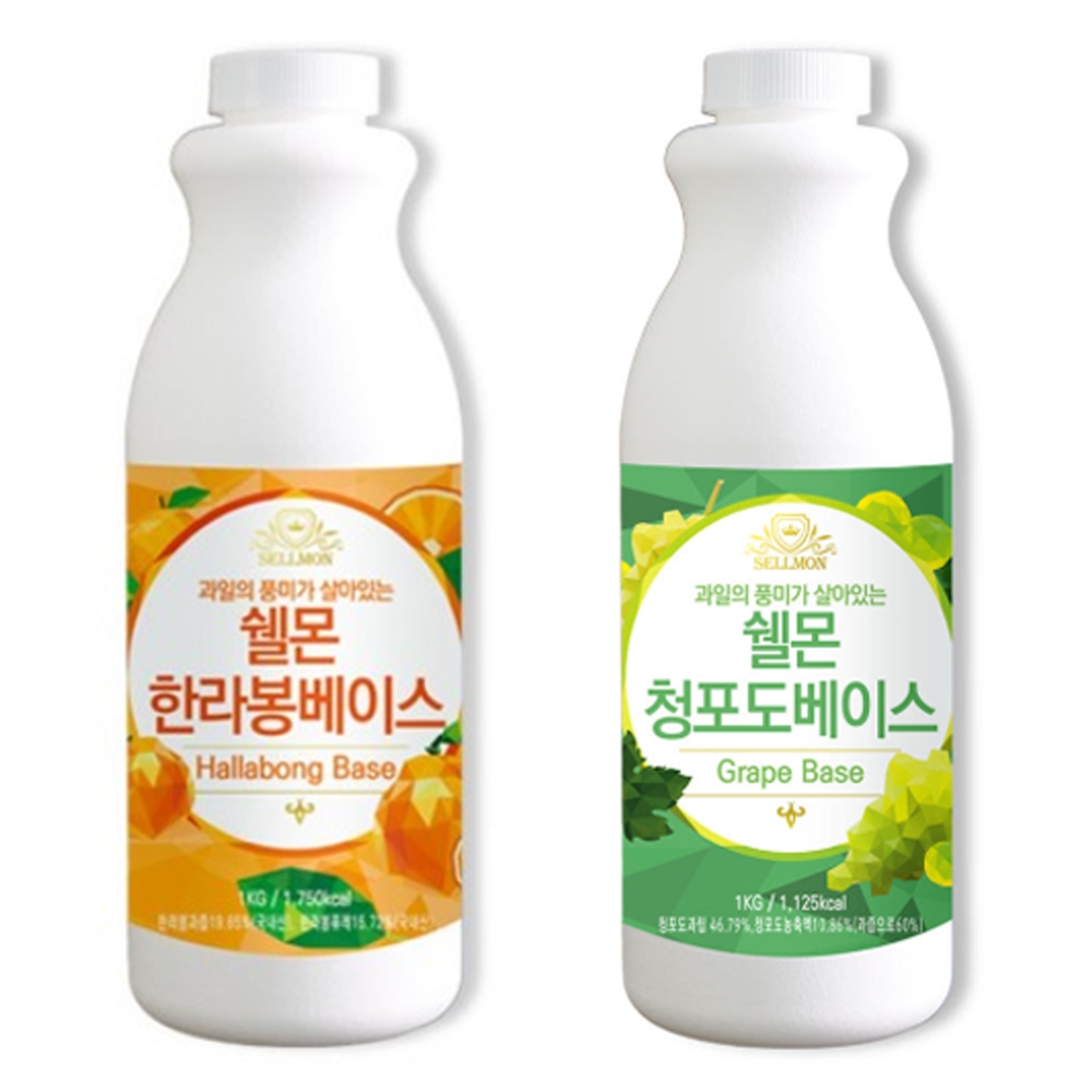 VMB 쉘몬 과일 농축액 베이스 청포도 한라봉 1kg 26,750원