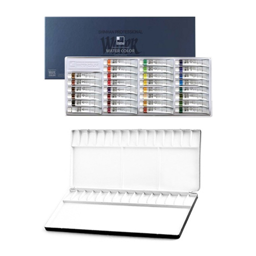 신한화구 전문가용 수채화물감 + 홍일아트 수채화 파레트 No430 세트 47,160원