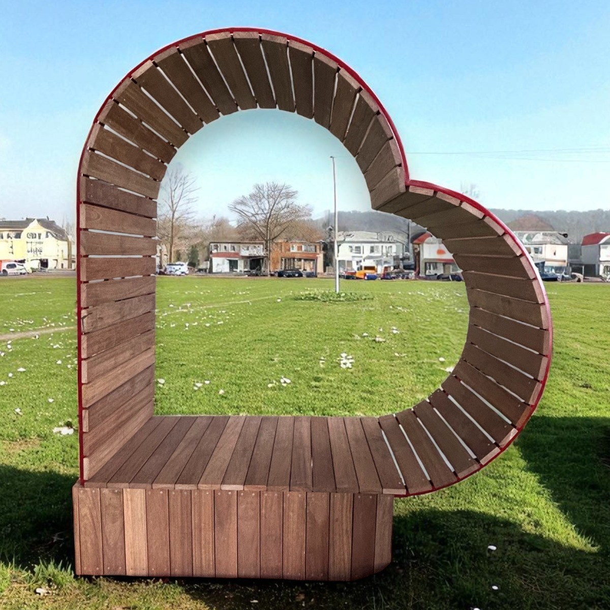 원목 하트 조형물 포토존 정원 인테리어 하트벤치 990,000원