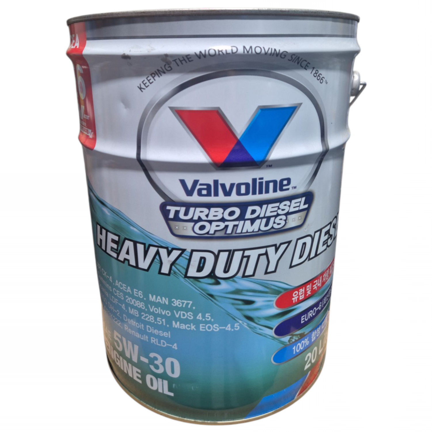 발보린 터보디젤 옵티머스 5W30 20L, CK-4, 중대형디젤용 100%합성디젤엔진오일, 1개 151,090원
