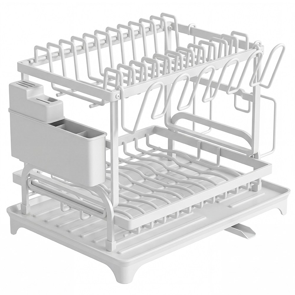 투데이리빙 2단 식기건조대 그릇 트레이 접시 냄비 정리대 설거지 설겆이 건조 정리 보관함 싱크대 주방 씽크대 물빠짐 수납 27,800원