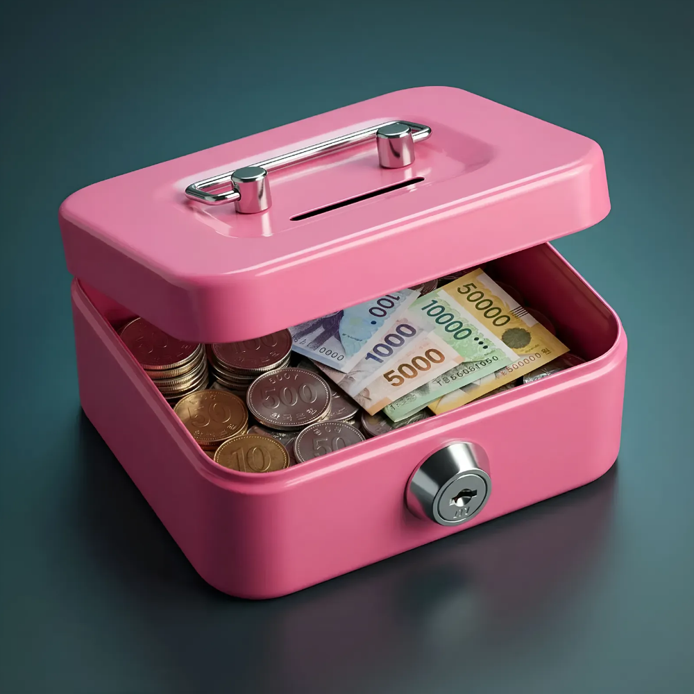 루미에 미니 금고 지폐 저금통 13,000원