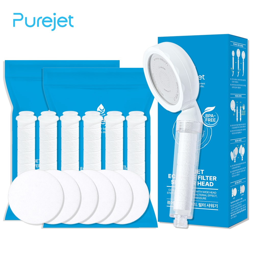 퓨어젯 에코 와이드 샤워기 1년세트 [샤워기1+필터2팩] 32,800원