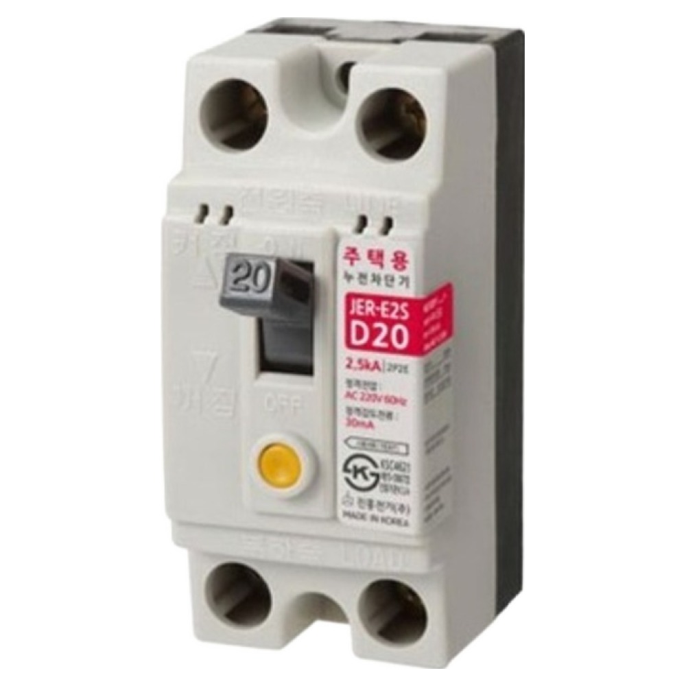 진흥전기 주택용 누전차단기 JER-E2S(D20) 20A 4,960원