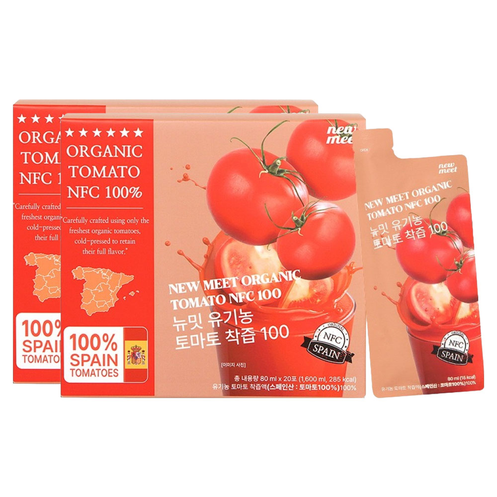 뉴밋 유기농 토마토 착즙 100, 1.6L, 2박스 37,140원