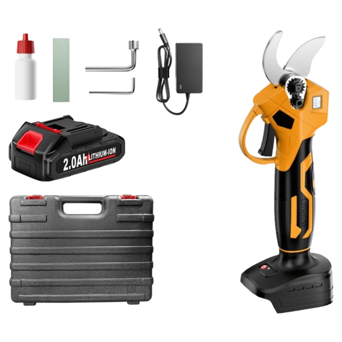 Apnoo [독일기술] 충전식 전동 전지가위 정원수지가위 휴대용 무선 전동 나무 가지치기 원예 꽃 다목적 가위 5번 리튬전지*1 48,900원