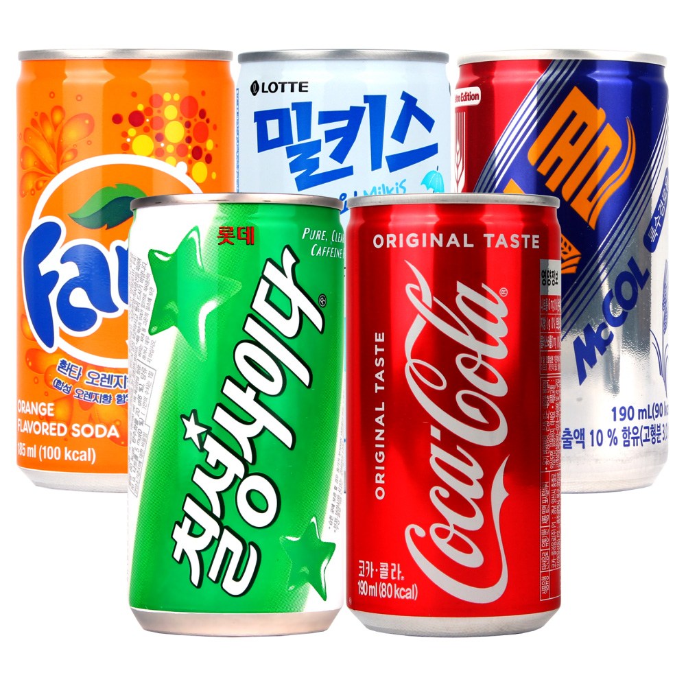 [세트] 30입 한모금 음료 세트 미니 캔 음료수 탄산 과즙 콜라 사이다 16,980원