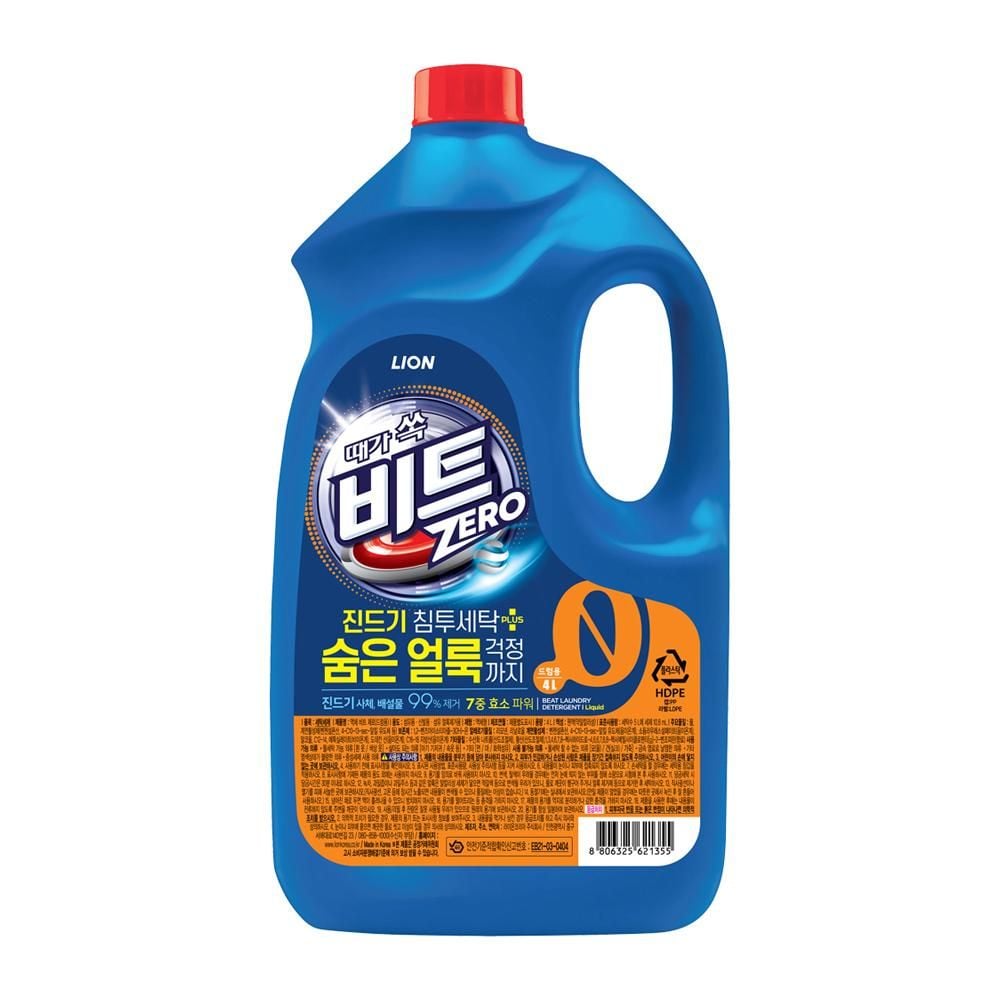 LION 때가 쏙 비트 진드기 침투 세탁 세제 드럼용 4L 4개 jon+032dU 59,060원