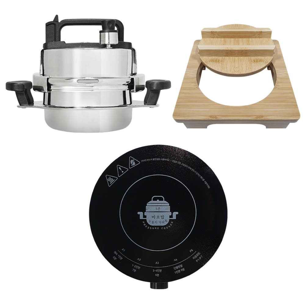 [홈쇼핑 최초론칭] 솥밥대왕 5분 바로밥 누룽지 가마솥 + 전용 인덕션 포함 구성 당일출고, 원터치, 인덕션, 전문솥밥, 304스텐, 1개 149,000원