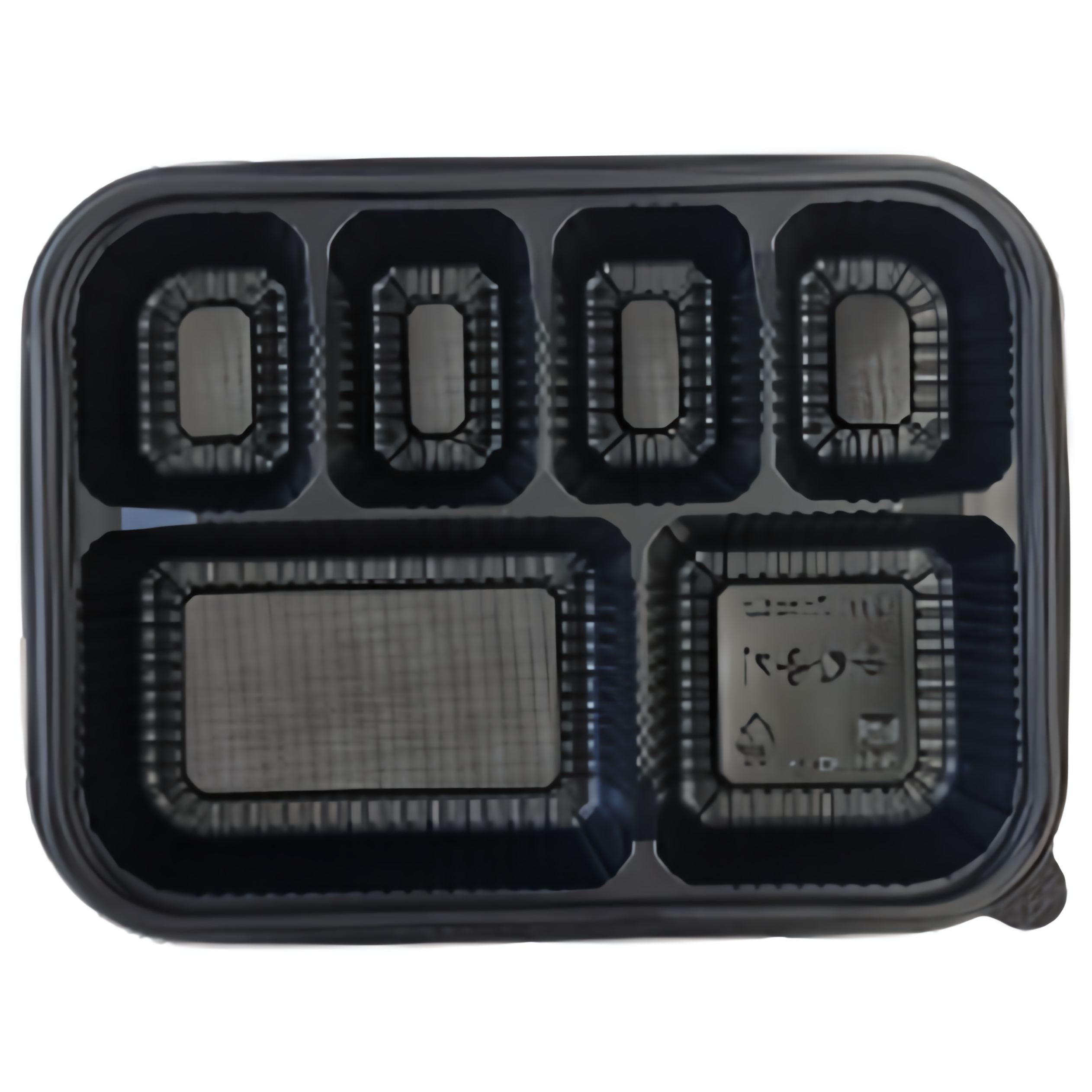 (맞춤팩) 일회용도시락 6칸, 200개 세트 (용기+뚜껑) 60,000원