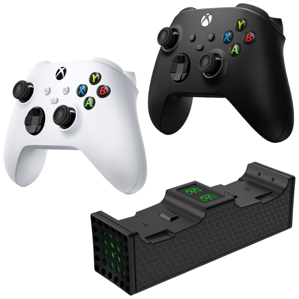 XBOX 4세대 엑박패드 컨트롤러 + 고속 충전독 배터리 세트 /DOBE 도브, 화이트 81,000원