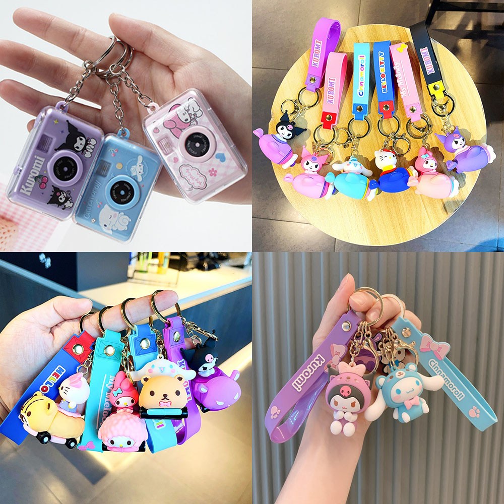 산리오 키링 열쇠고리 쿠로미 키티 마이멜로디 시나모롤 폼폼푸린 포차코 에어팟 키링 5,500원
