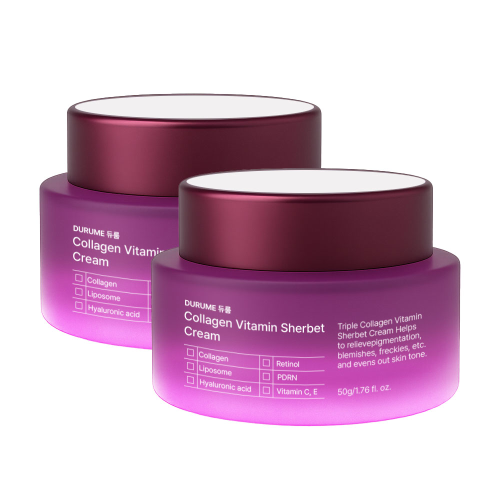 듀룸 비타민 샤베트 크림 - 주름개선,콜라겐,리포좀비타민C,레티놀,PDRN,히알루론산,비타민E 함유 - 저자극 수분 진정 기미크림, 2개, 50ml 37,800원