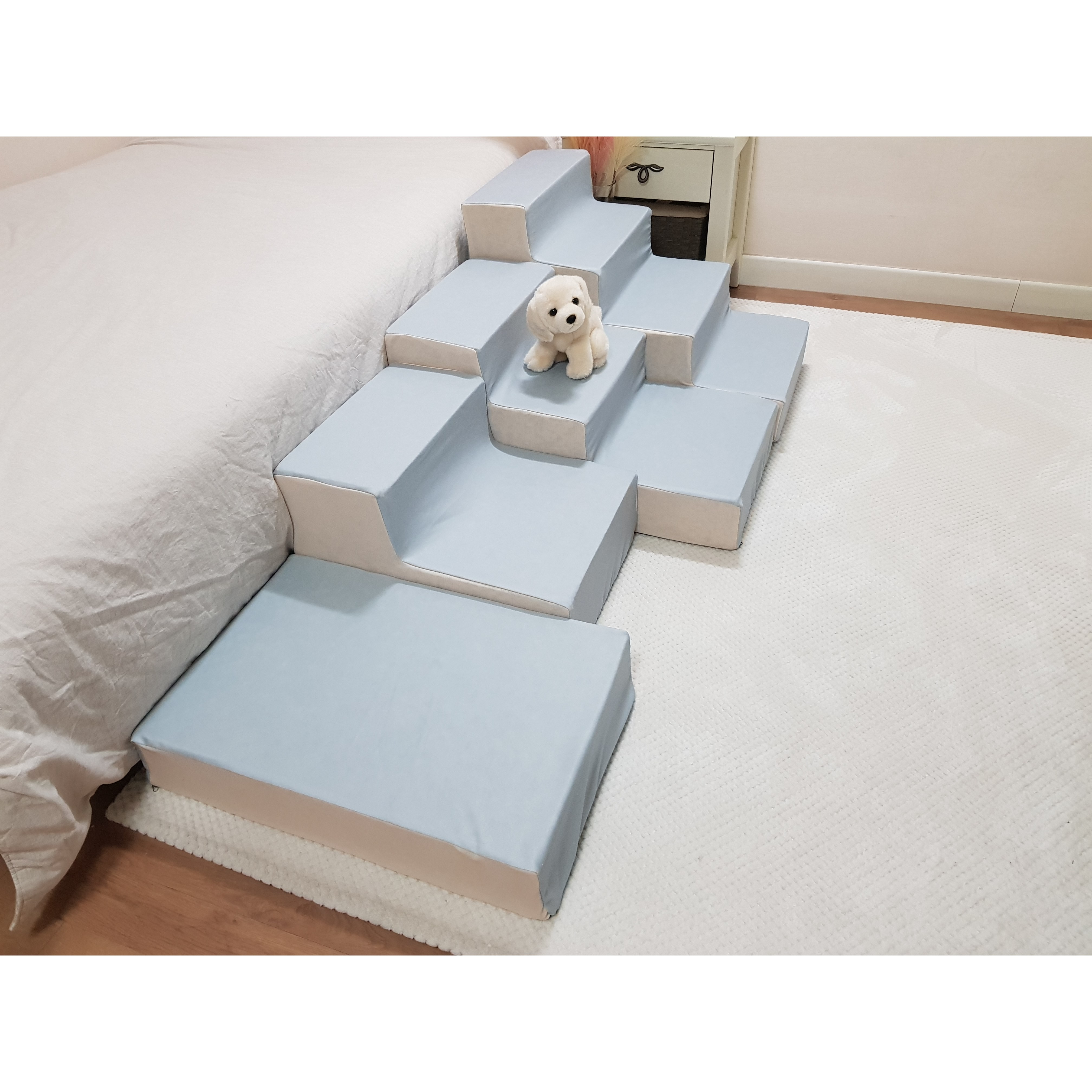 8DECO 강아지계단 1단 2단 3단 4단 펫스텝, 애견계단, 오슬로 그레이, 민트그린, 민트그린베이비핑크 30,900원