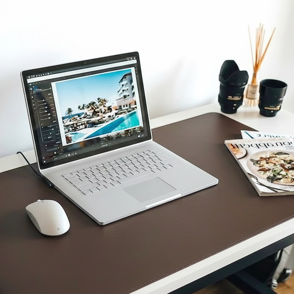 가죽 데스크 장패드 대형 마우스패드 책상 와이드 패드, 4.다크브라운 9,800원