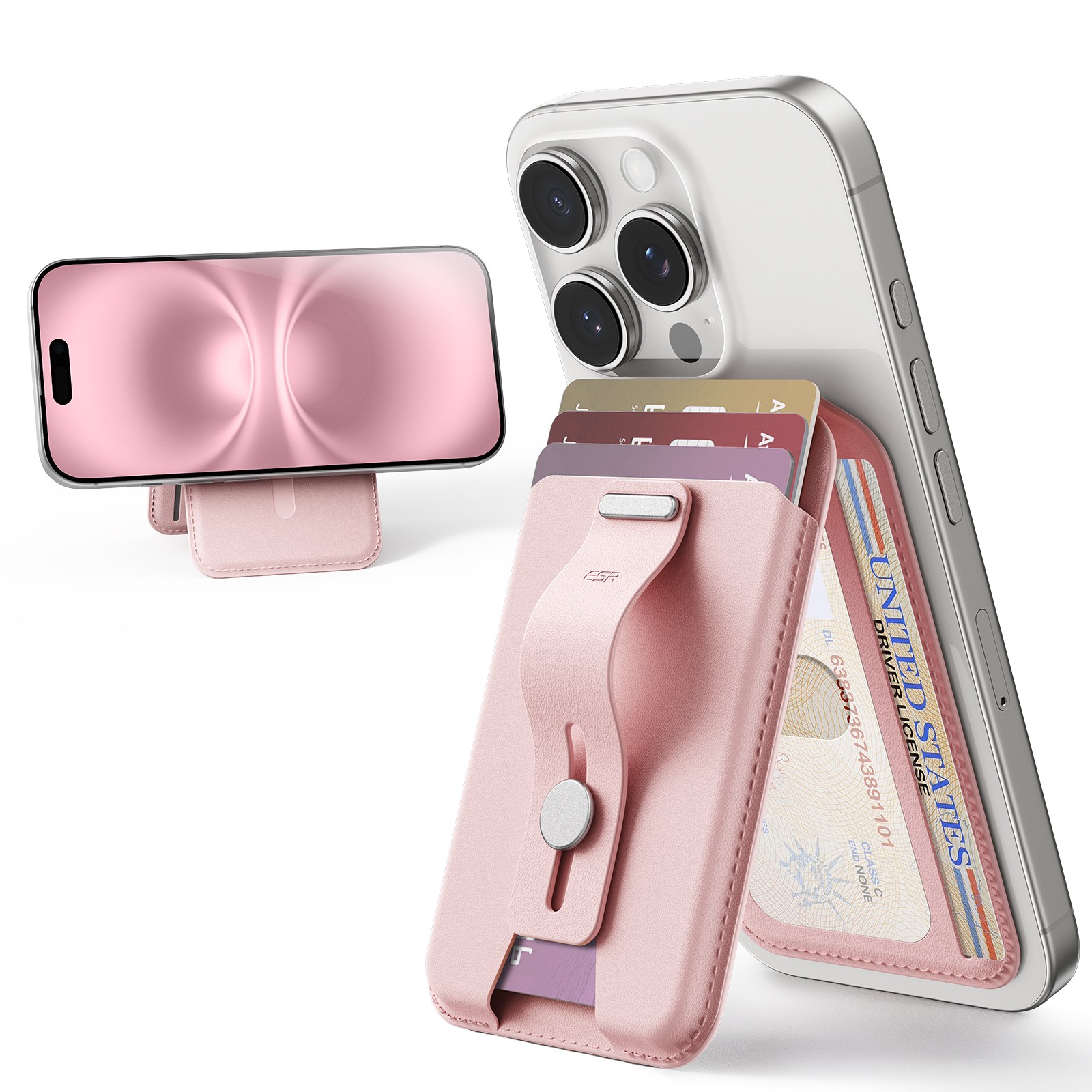 ESR 할로락 루프 2IN1 맥세이프 카드지갑 거치대 각도조절 카드5장 수납 휴대폰 그립 홀더 케이스 36,900원