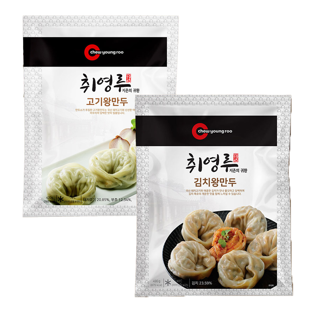취영루 고기왕만두 4입+김치왕만두 4입, 3.64kg, 1세트 34,000원