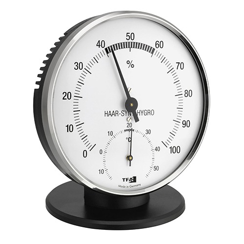 45.2032 TFA 금속 링이 있는 아날로그 모발 온습도계 Analogue Thermo-Hygrometer, 스탠드형 53,640원