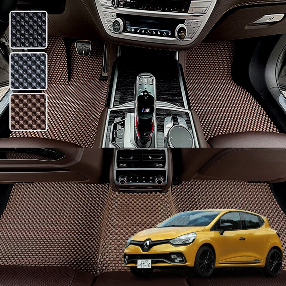 DXSOAUTO 클리오 (2018-2019) 전용 3D 엠보싱 차세대 고무매트 1열2열 세트, 블랙, 217 클리오 59,000원