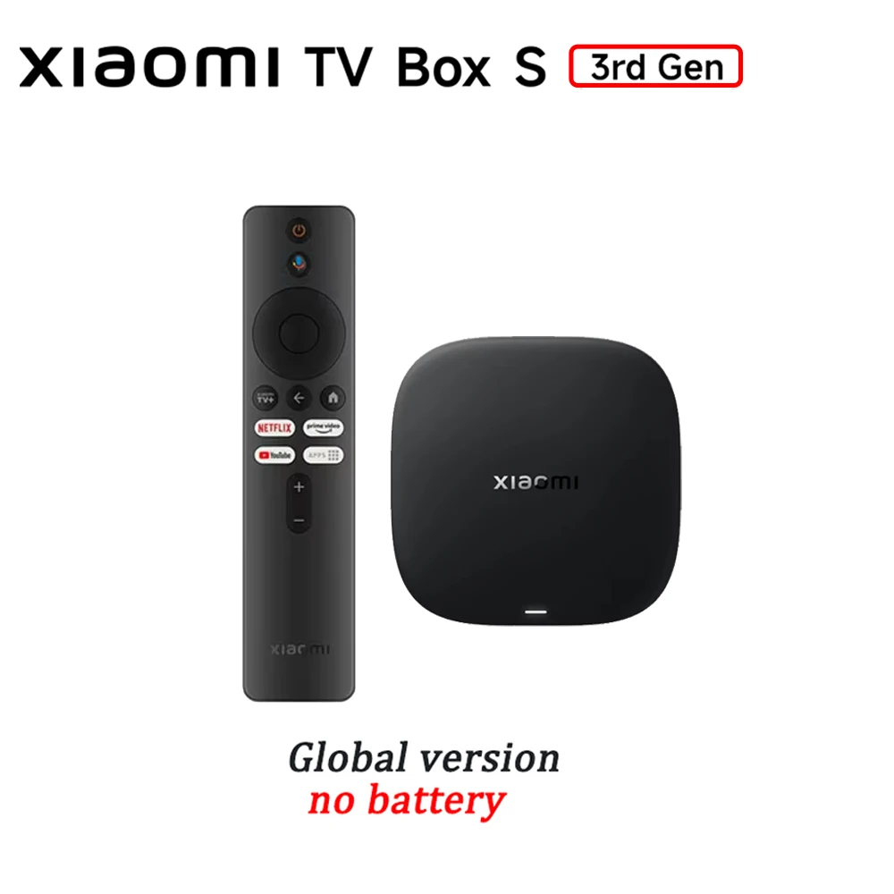 글로벌 버전 샤오미 Mi TV Box S 3세대 4K UHD Bluetooth 5.2 Wifi 6 2GB Google Assistant 스마트 미디어 126,000원