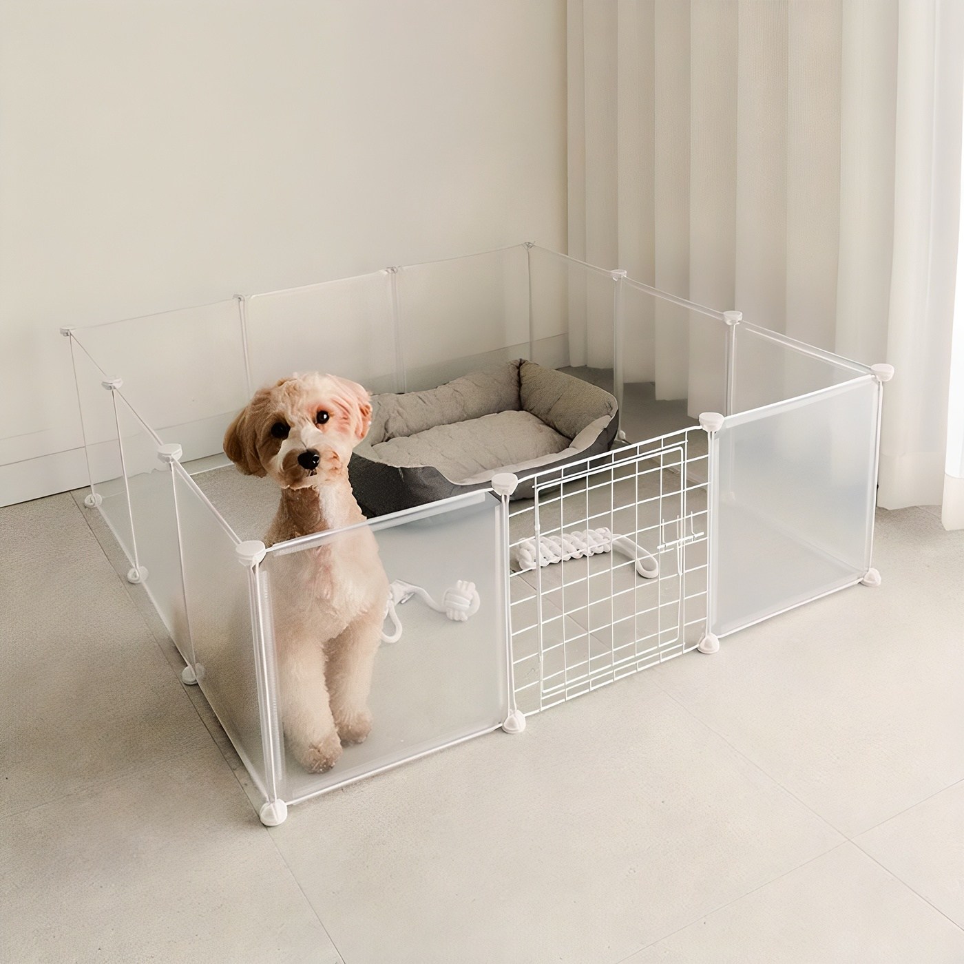딩동펫 강아지 투명울타리 소형 11p + 안전문 17,100원