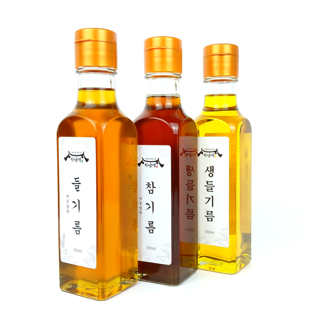 하남댁 저온압착 참기름300ml+들기름300ml+생들기름300ml, 1세트 26,900원