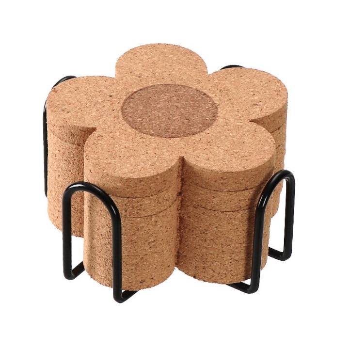 씨오브비 코르크 가정용 플라워 코스터 6p + 철제 프레임 세트, 단일색상, 1세트 17,500원