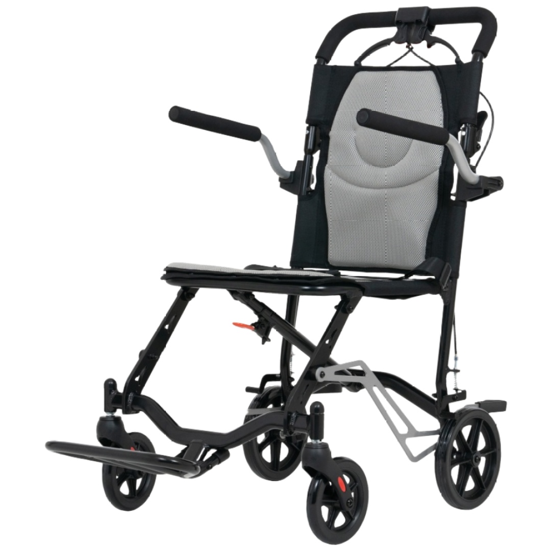 2H메디컬 페더체어 시리즈 - 8kg 초경량 알루미늄 수동 접이식 여행용 장애인 휠체어, 베이직, 1개 160,000원