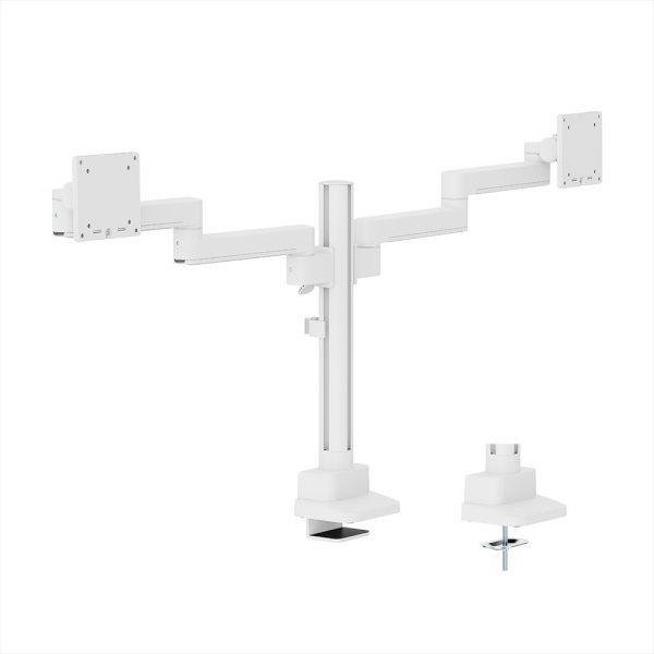 (N-SAN) 듀얼 모니터암, 엔산마운트 FM23256 일반 헤드 스위블 모듈러암 커스터마이징 (화이트) ▶ 최대 40형 ◀ 182,900원