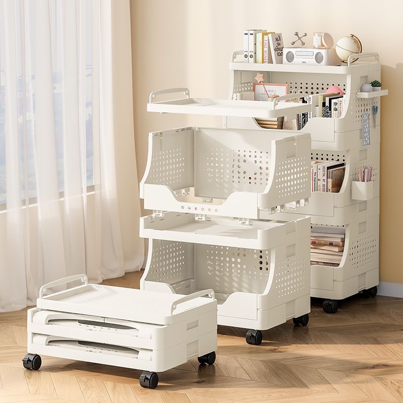 리보아 이동식 틈새 트롤리 접이식 주방 수납장 정리함 2단 3단, 2단, 화이트그레이 24,300원
