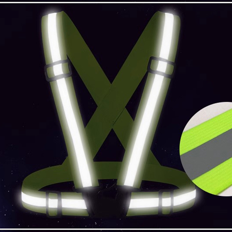 1/2구성 고탄력 야광 안전 조끼 형광 X밴드 빛반사 엑스반도 벨트, 그린, 1개 5,900원