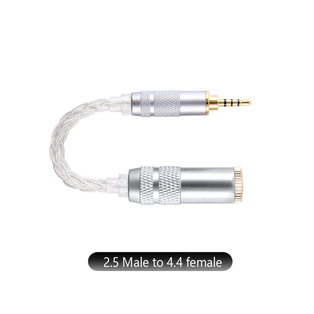 새로운 업그레이드 8코어 은도금 HIFI 오디오 밸런스 어댑터 케이블 잭 남성 4.4mm - 여성 3.5/2.5 헤드폰 25,000원
