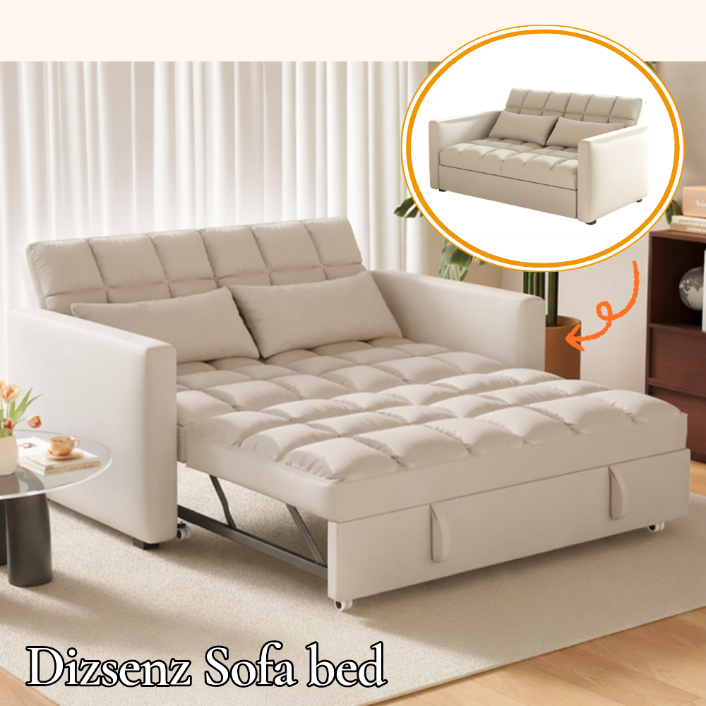 디즈센즈 접이식 소파베드 쇼파베드 1인용 2인용 푹신한 침대소파겸용, 아이보리 105cm 294,000원