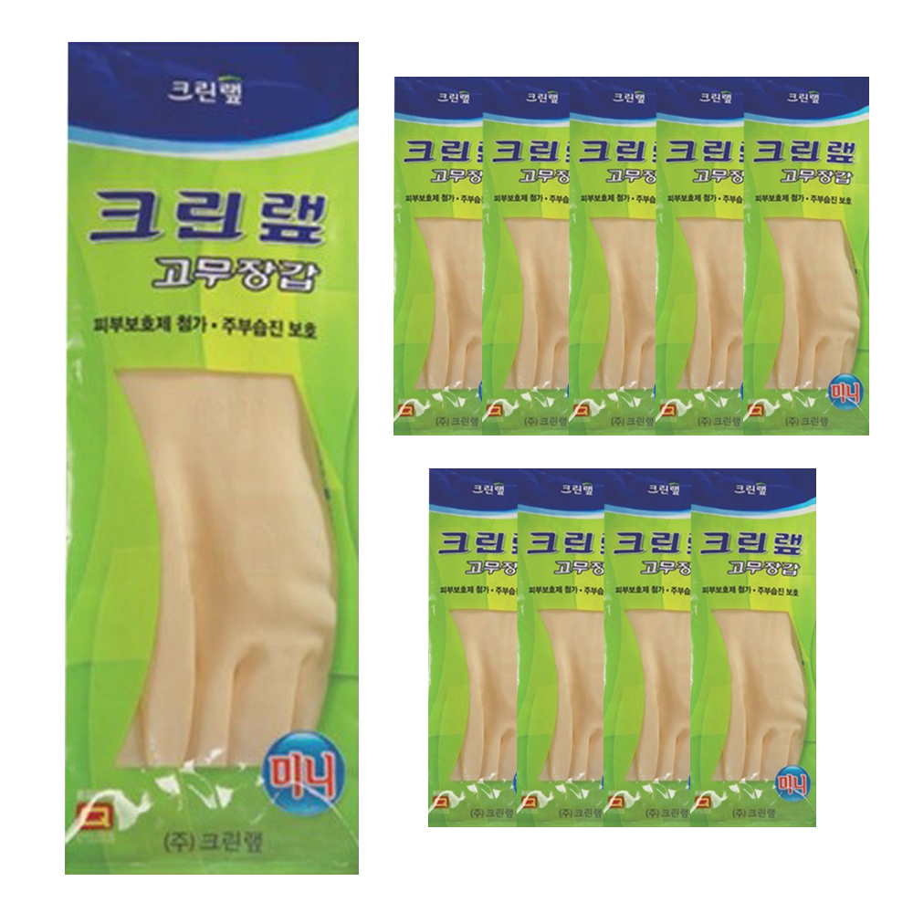 크린랩 고무장갑es, 백색, 미니(XS), 10개 13,460원