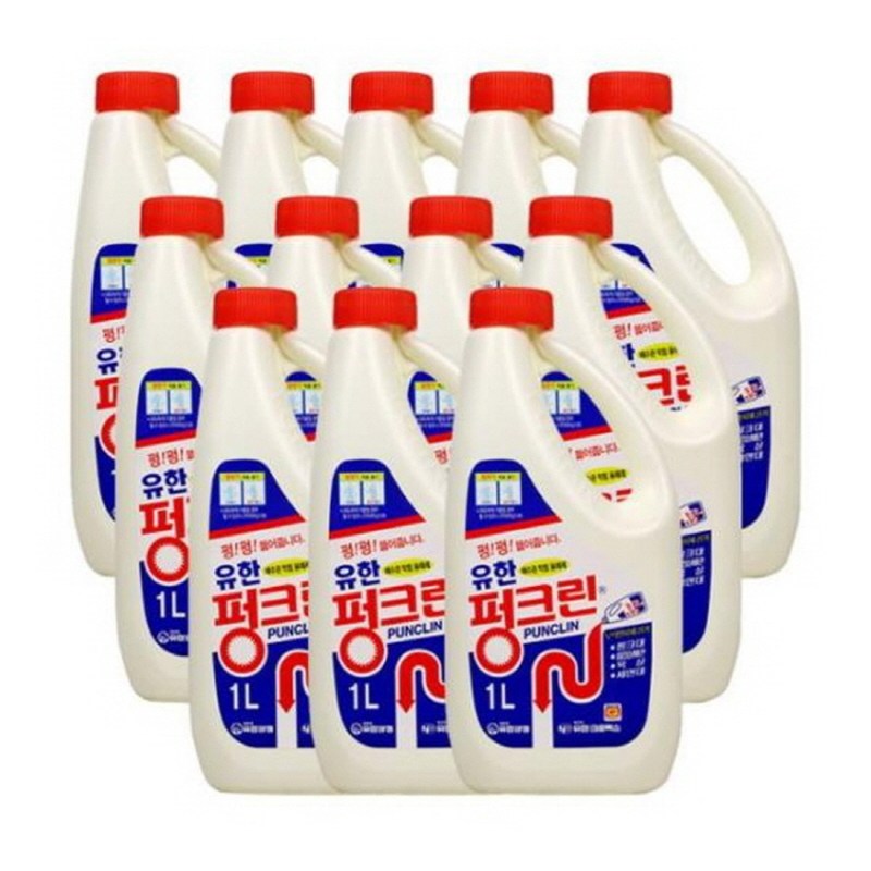유한락스 펑크린(1L)-3개 배수관막힘 용해제 욕실 배수관 청소 변기 뚫어뻥 39,800원