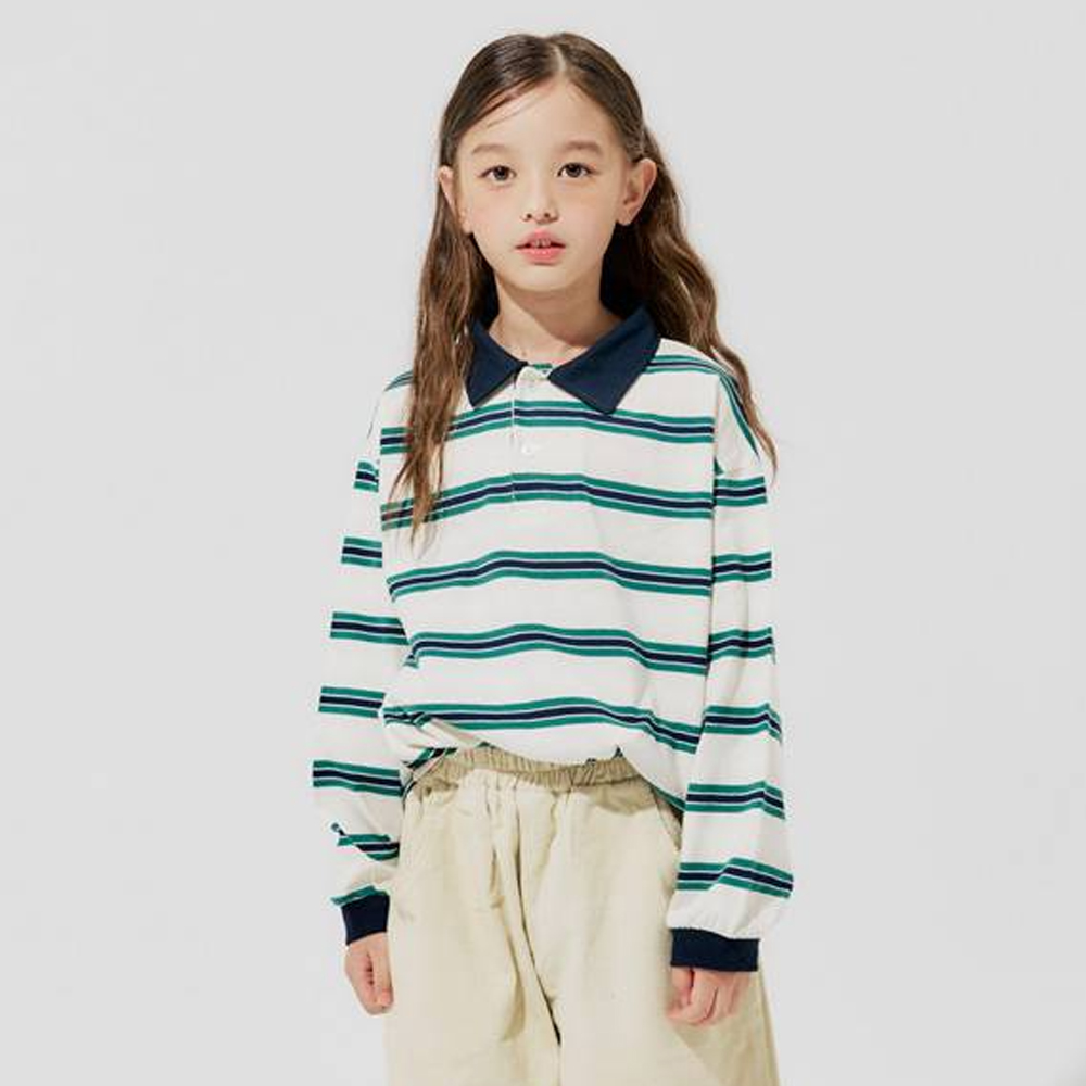 바브키즈 풀 럭비 스트라이프 티셔츠 22,140원