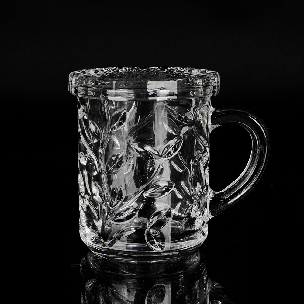 뚜껑 있는 머그잔 카페 커피 유리 머그컵 250ml 예쁜 찻잔, 1개, 넝쿨 6,400원