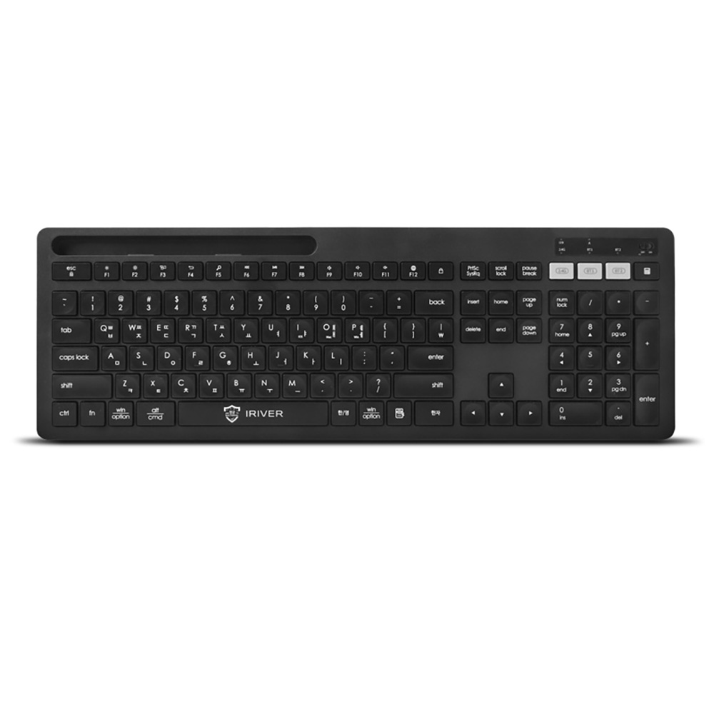 아이리버 항균 2.4GHz+블루투스 저소음 무선 일반형 키보드, 블랙, MEDIC-BK1 38,800원