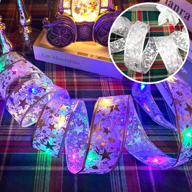 파티팡 크리스마스 LED 리본 건전지형 20P 2m, 2개, 실버리본 칼라등 9,800원