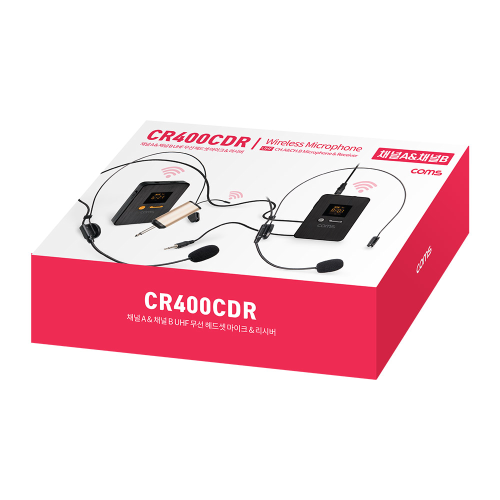 컴스 이동식 노래방 버스킹 앰프 KY201 CR400 400P CR400PB용 UHF 무선 마이크 세트, CR400CDR 89,250원
