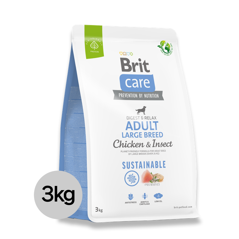[유통기한 2026-06-21]  브릿 케어 독 강아지사료 치킨&인섹트 라지바이트 3kg 34,000원