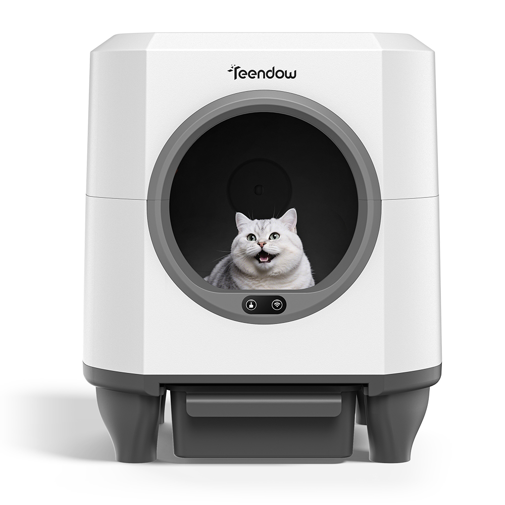 [2026년형] Teendow 스마트 자동 고양이 화장실 CLB05 다중 안전장치 WIFI 연동 전자동 고양이 화장실, 화이트, 1세트 699,900원