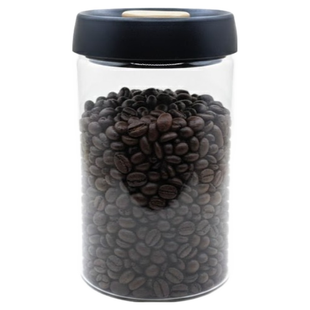 유N아이 유리 진공 밀폐 용기 1200ml, 투명(용기), 블랙(캡), 1개 10,330원