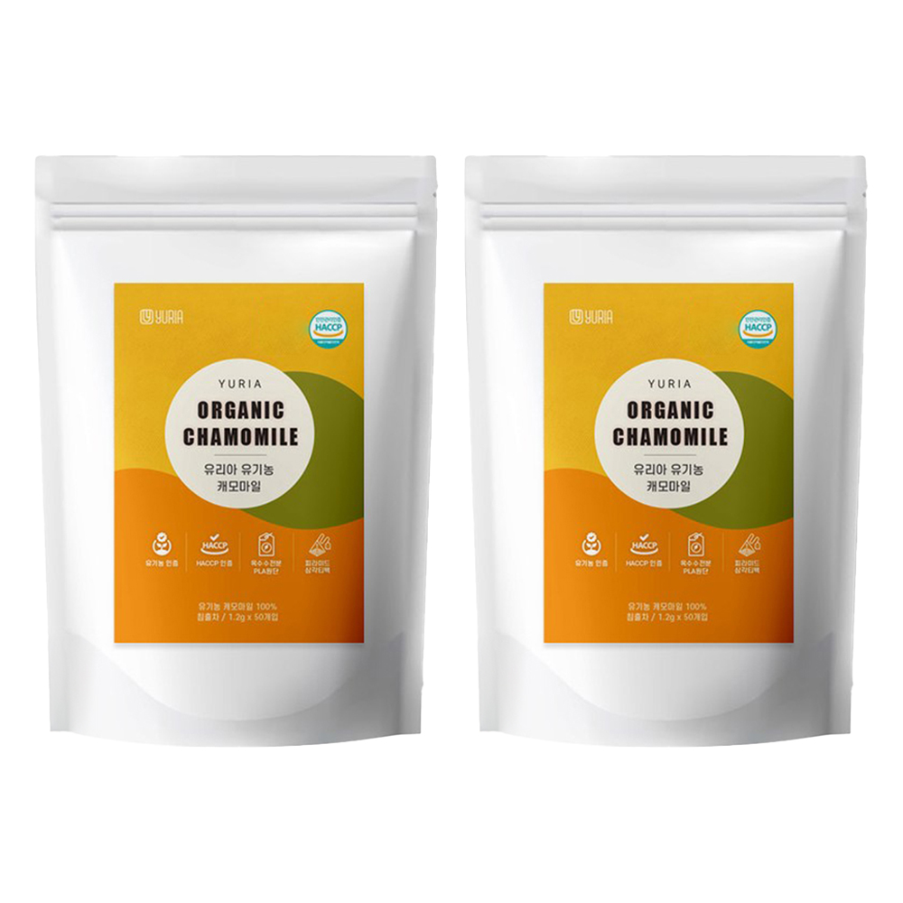 유리아 유기농 생분해 삼각티백 캐모마일차, 1.2g, 50개입, 2개 27,700원