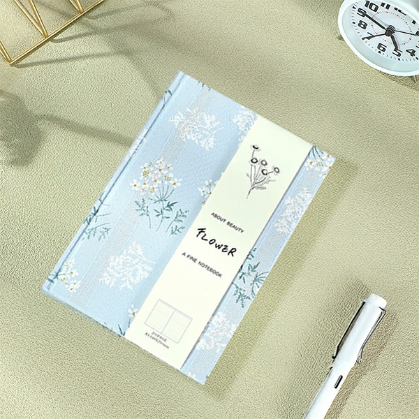 캘리스터 북유럽풍 패브릭 최고급 양장노트 7가지 컬러 꽃무늬 심플 직물커버, 1권, 플로랄 블루 12,100원