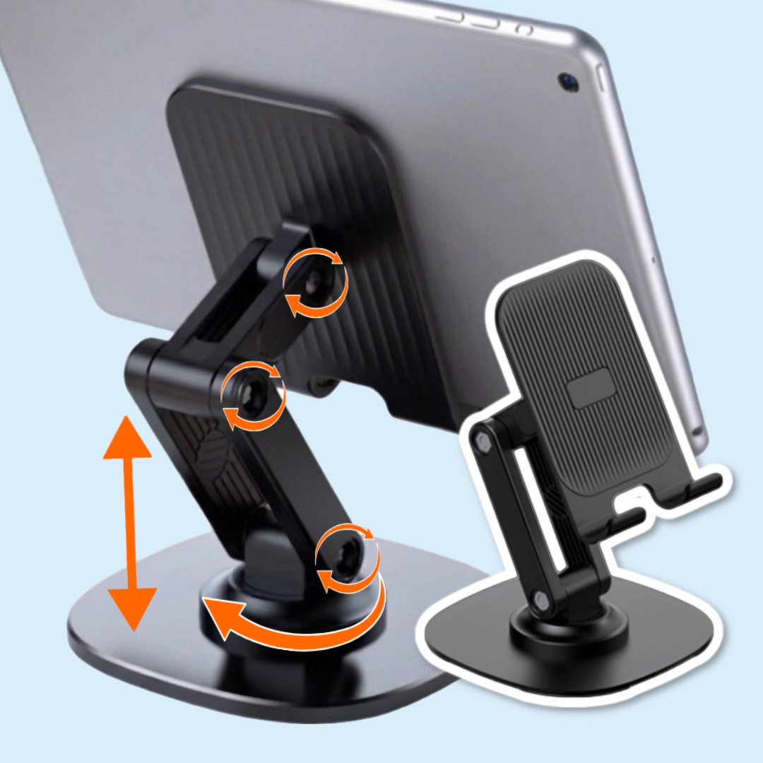 르웰느 360도 회전 스마트폰 거치대 태블릿 스탠드 접이식 휴대용 높이조절, 999개, 블랙, 르웰느 거치대 15,000원